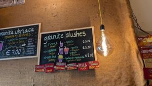 Slushies were all in green color so all vegan today at Sbrino in Florence