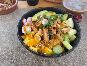 Vegan poke bowl  at Ohana Poke & Ice Cream in Mallorca