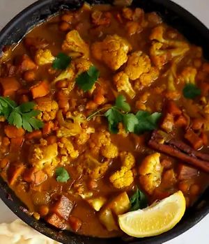 Bam Thai - Cauliflower & sweet potatoe curry - was very tasty ! at Cabana loca in Fuengirola