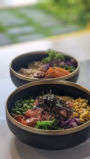 Poke bowls at The Plant Food  in Central Singapore