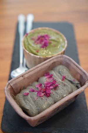 VEGAN BLACK SESAME Fudge & VEGAN MATCHA TOFU CHEESECAKE at The Plant Food  in Central Singapore