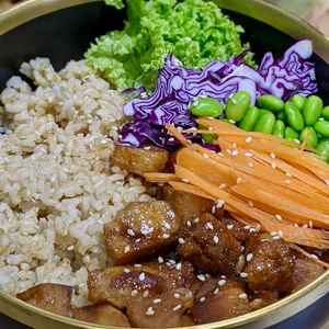 Teriyaki Monkeyhead Mushroom Rice at The Plant Food  in Central Singapore