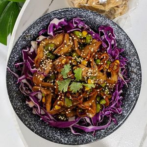 Teriyaki Soy Wing Rice Bowl at The Plant Food  in Central Singapore