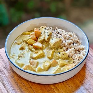 Japanese Monkey Head Mushroom Curry Rice at The Plant Food  in Central Singapore