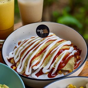 Omu Rice w/ OnlyEg Omelette at The Plant Food  in Central Singapore