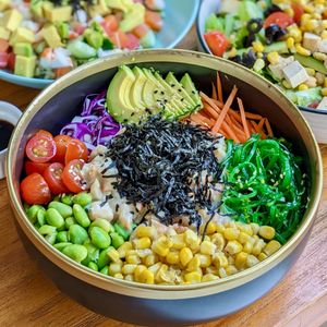 Wasabi Mayo Poke Bowl at The Plant Food  in Central Singapore