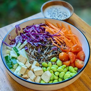 Chilled Rainbow Soba at The Plant Food  in Central Singapore