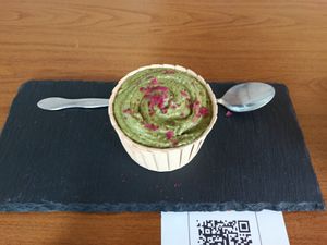 Matcha tofu cheesecake at The Plant Food  in Central Singapore