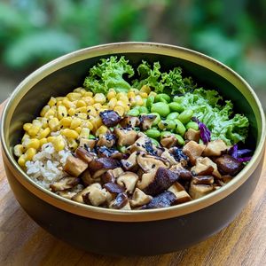 Truffled Mushroom Rice Bowl at The Plant Food  in Central Singapore