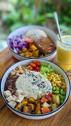 Garlic Hummus Buddha Bowl at The Plant Food  in Central Singapore