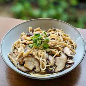 Vegan Mushroom Aglio Olio at The Plant Food  in Central Singapore