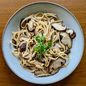 Vegan Mushroom Aglio Olio at The Plant Food  in Central Singapore