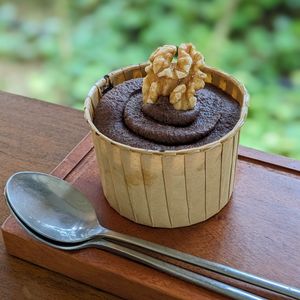 Vegan Black Sesame Quinoa Cupcake at The Plant Food  in Central Singapore