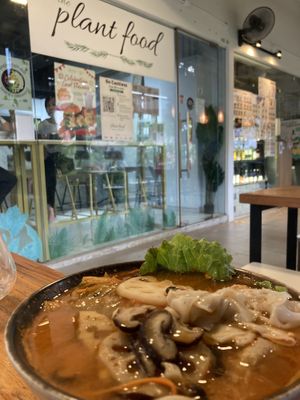 Kimchi Mandu Udon Soup  at The Plant Food  in Central Singapore