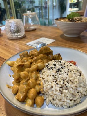 Cauliflower Chickpea Tempeh Curry Rice  at The Plant Food  in Central Singapore