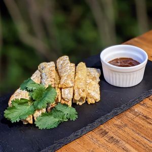 Vegan Chickpea Tempeh Fries with Maple BBQ Sauce at The Plant Food  in Central Singapore
