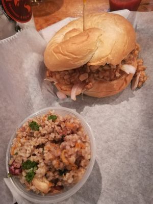 Full moon with bulgar at Crescent Moon Cafe in Hickory