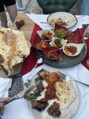 Mixed meze  at Hidden Garden  in Istanbul