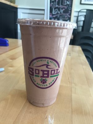 Peanut Butter Chocolate Cacao Smoothie at SolBol  at SoBol in Cary