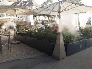 Outdoor seating at Restaurant Zollhuus in Aarau