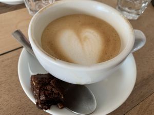 Oat milk cappuccino   at Rösterei Heer in Thun