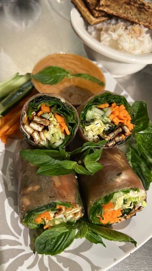 Brown Rice Spring Rolls #Veganuary at Fu'una Cultures-I'm Into Something Good in Guam