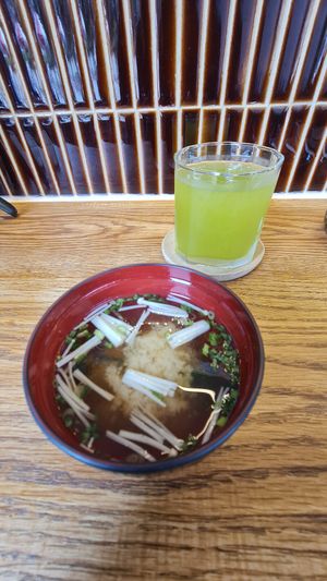 Miso soup at WAKI WAKI Veggie Sushi in Bangkok
