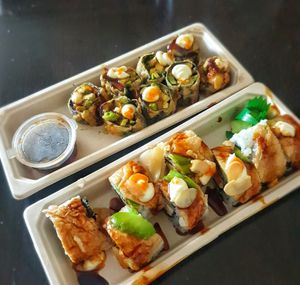 Vegan sushi at WAKI WAKI Veggie Sushi in Bangkok