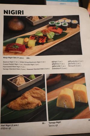 Menu Part. at WAKI WAKI Veggie Sushi in Bangkok