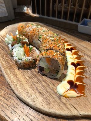 Waki Waki maki (very tasty) at WAKI WAKI Veggie Sushi in Bangkok