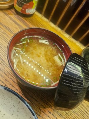 Miso Soup ~12/1/24 at WAKI WAKI Veggie Sushi in Bangkok