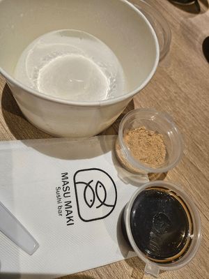 Waterdrop Mochi take away ~12/1/24 at WAKI WAKI Veggie Sushi in Bangkok