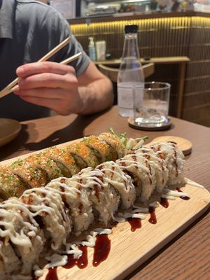 Two maki rolls  at WAKI WAKI Veggie Sushi in Bangkok