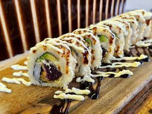 Dragonfly roll at WAKI WAKI Veggie Sushi in Bangkok