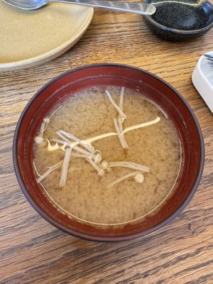 Vegan miso! Yay!  at WAKI WAKI Veggie Sushi in Bangkok