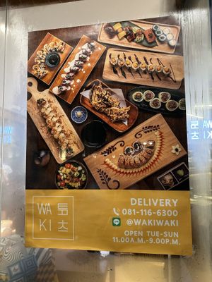   at WAKI WAKI Veggie Sushi in Bangkok