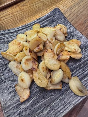 Just fried garlic   at WAKI WAKI Veggie Sushi in Bangkok