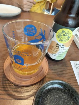 Plum Kombucha 👍🏻 Jan25 at WAKI WAKI Veggie Sushi in Bangkok