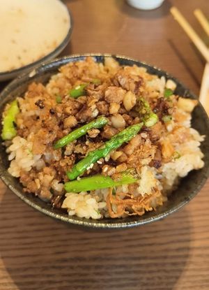 Garlic fried rice Jan25 at WAKI WAKI Veggie Sushi in Bangkok