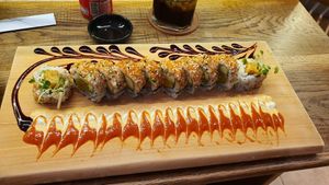 Masu Spicy veggie maki at WAKI WAKI Veggie Sushi in Bangkok