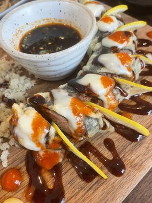 Jackfruit tuna fighter   at WAKI WAKI Veggie Sushi in Bangkok