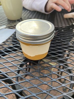 Peach cheesecake at Green Street Eatery in Levittown