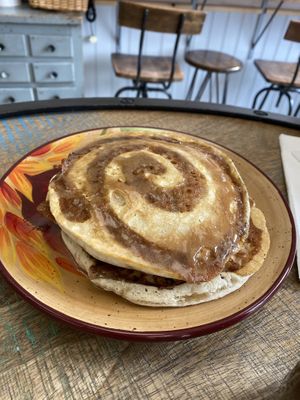 Delicious cinnamon pancakes  at Green Street Eatery in Levittown