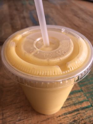 Sunshine -banana , mango, coconut water   at Green Street Eatery in Levittown