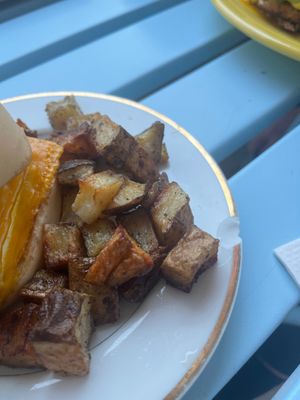 B.E.C with home fries ($15) at Green Street Eatery in Levittown