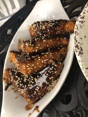 Tofu bite sesame ginger   at Green Street Eatery in Levittown