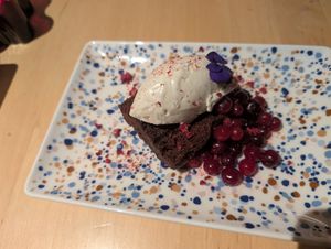 Chocolate cake and ice cream... Ate everything else too quickly to photograph! at Restaurant Kuu in Helsinki