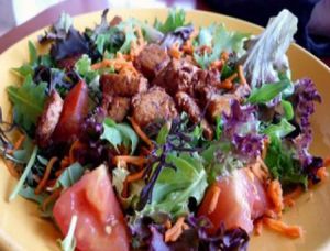 swingers salad with tofu at Swinger's Diner in Los Angeles