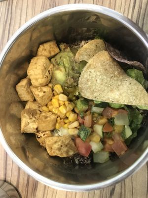 buritto bowl  at Ahimsa Sanctuary in Central Singapore