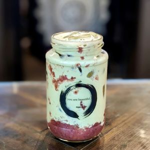 Vegan Strawberry Matcha at Ahimsa Sanctuary in Central Singapore